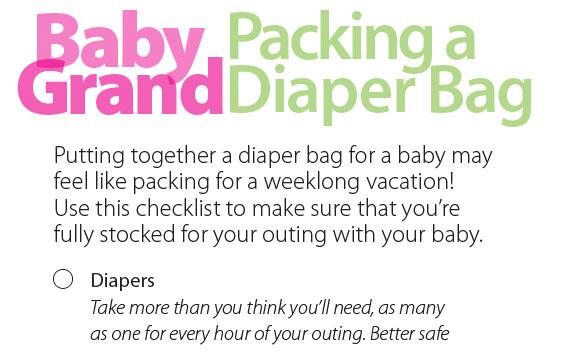 Thumbnail of flyer Packing a Diaper Bag